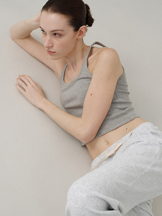 [nothing written] Curved rib tank (Gray)