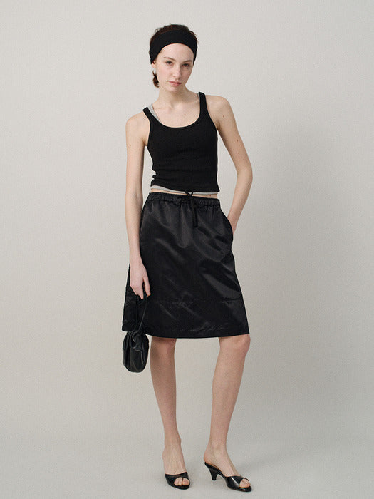 [nothing written] Curved rib tank (Black)