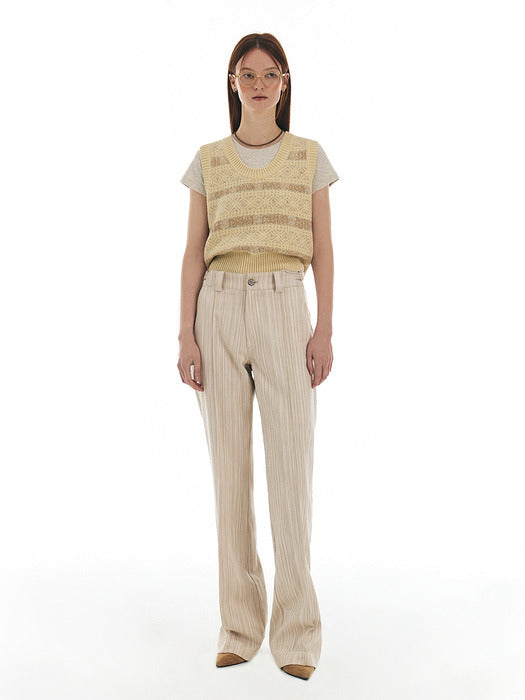 [grove] Vinter Knit Vest [BEIGE]