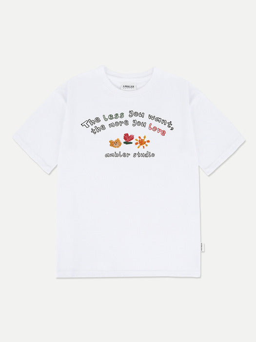 [ambler] Painting Over fit T-Shirts AS1114 (White)