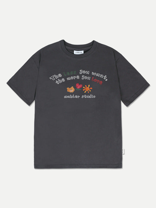 [ambler] Painting Over fit T-Shirts AS1114 (Dark-Gray)