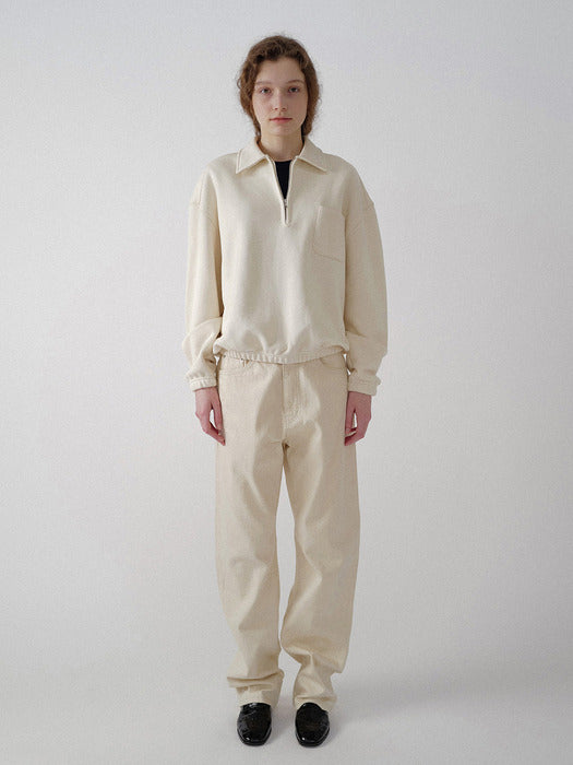 [nothing written] Boyfriend cotton denim (Ivory)