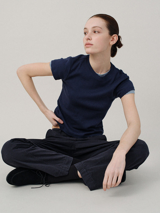 [nothing written] 90s t-shirt (Navy)