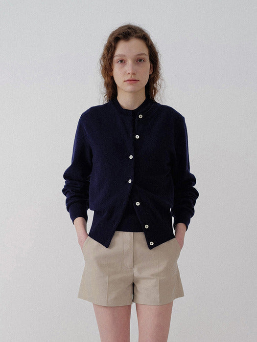 Emitt u-neck wool slipover (Navy)