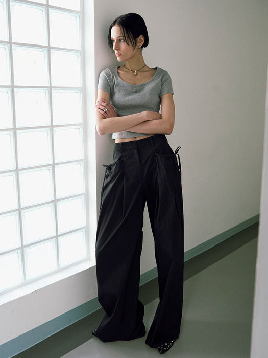[raive] Big Pocket String Pants VW4ML179_3color