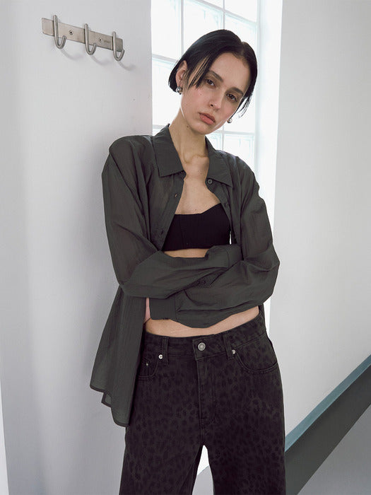 [raive] See-through Slit Cut Shirt VW4MB108_3color