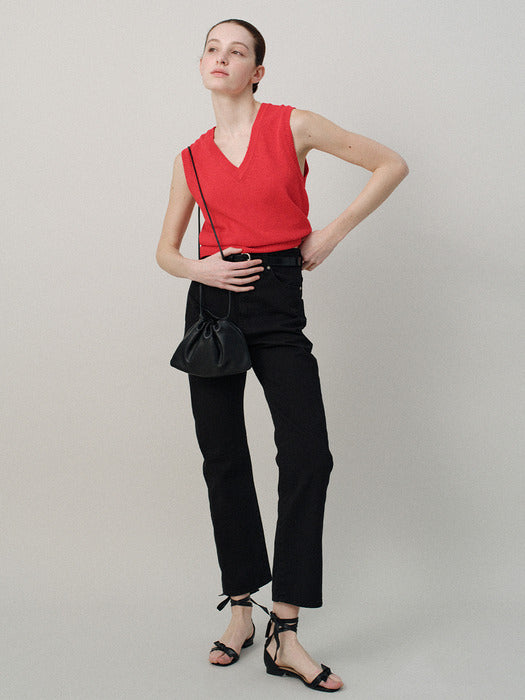 Basic v-neck slipover (Red)