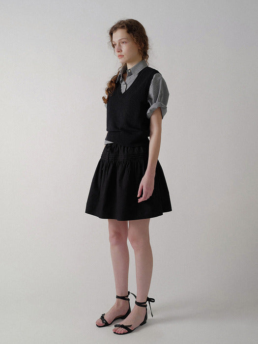 [nothing written] Pou flare skirt (Black)