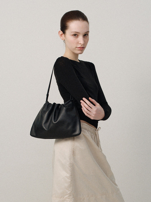 [nothing written] Nella strap large bag (Black)