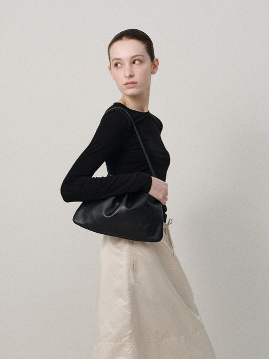 [nothing written] Nella strap large bag (Black)