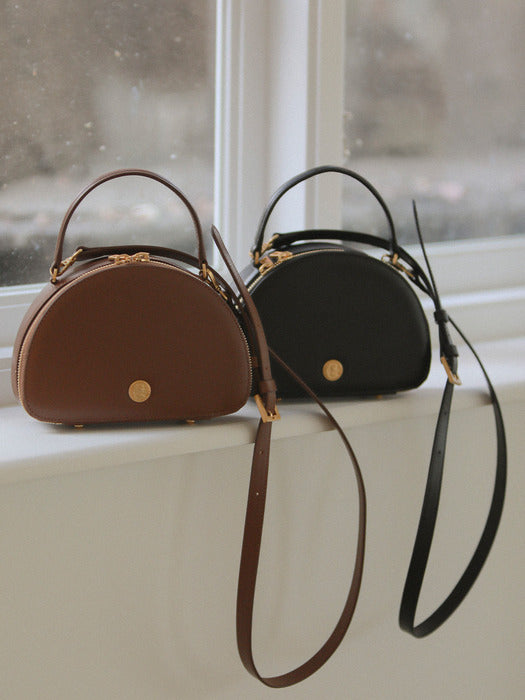 [TILLIDIE] Mini half moon cross bag_Black