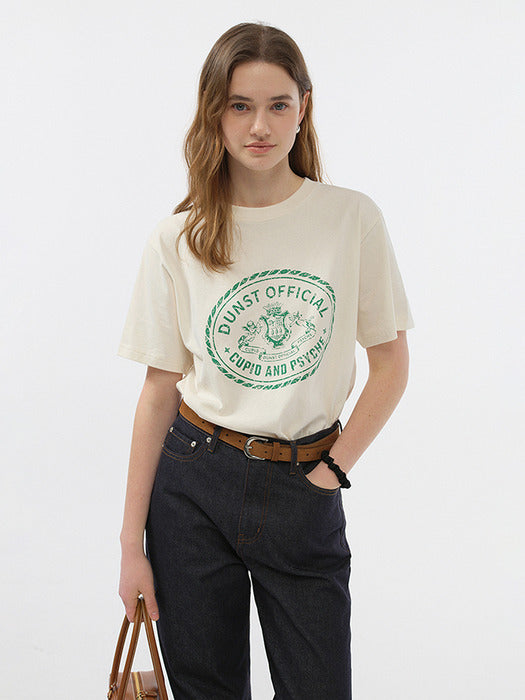 Dunst Unisex Cupid Campus T-Shirt Cream