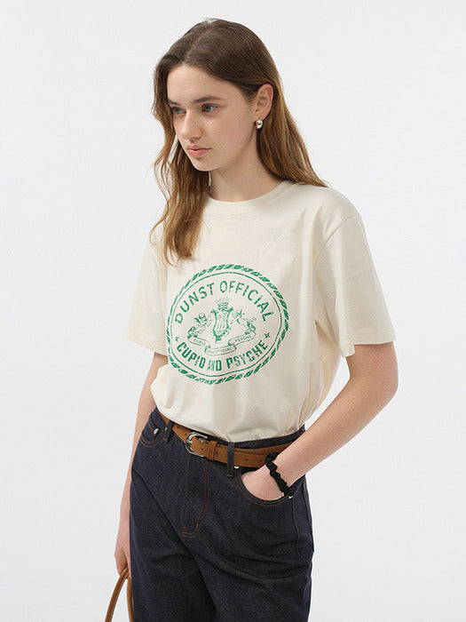 Dunst Unisex Cupid Campus T-Shirt Cream