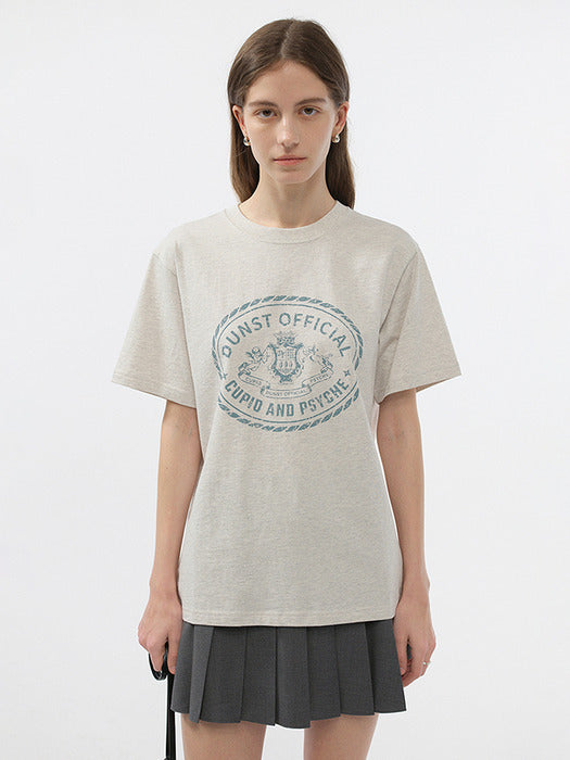 Dunst Unisex Cupid Campus T-Shirt Oatmeal Melange
