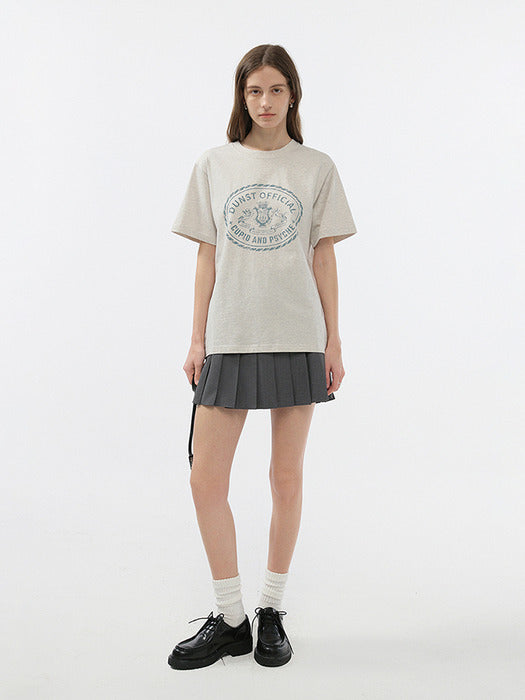 Dunst Unisex Cupid Campus T-Shirt Oatmeal Melange