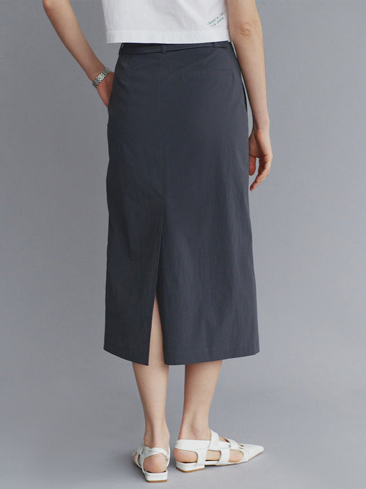 loeuvre Top-Stitched Color Long Skirt SW4MS760-13 - View 3