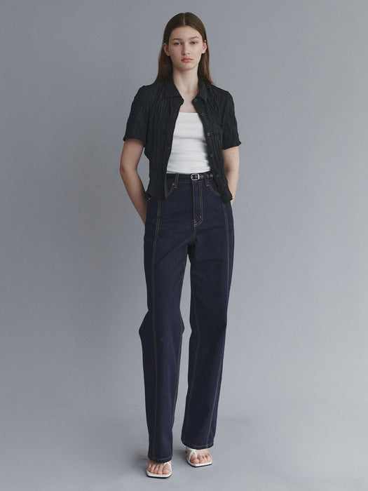 loeuvre Panelled Straight Denim Pants SJ4ML763-35 - View 3