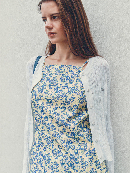 Loeuvre Summer-boucle Ribbed Cardigan