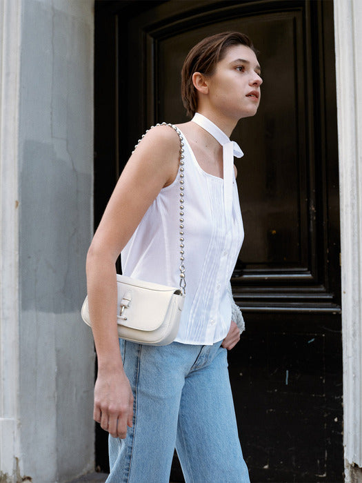 Loeuvre Pintuck Sleeveless Blouse