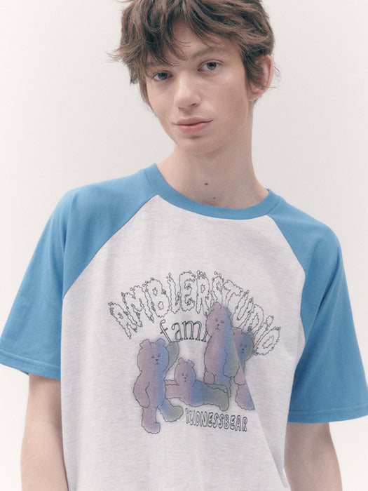 [ambler] Kindness Familly Over fit T-Shirts AS1116 (Blue)