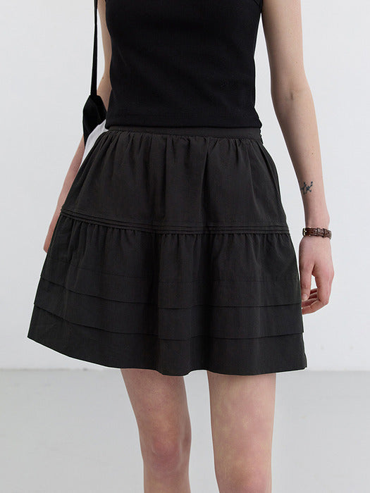 [dunst] MINI FULL SKIRT BLACK_UDSK5B224BK