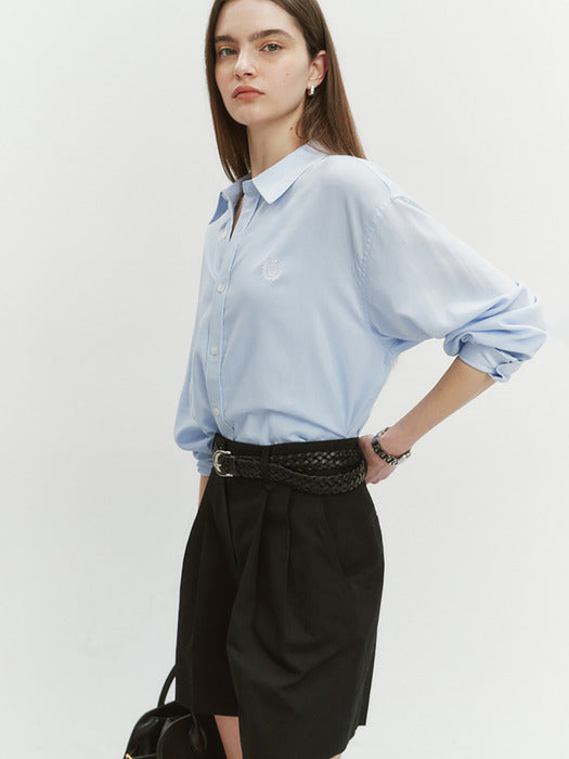 Dunst Cotton-Linen Shorts Black