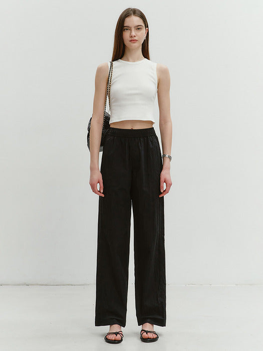 Dunst Relaxed Banding Pants Black