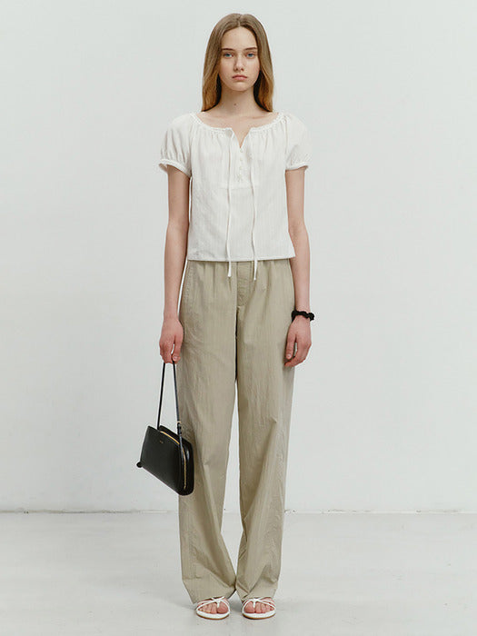Dunst Relaxed Banding Pants Light Khaki