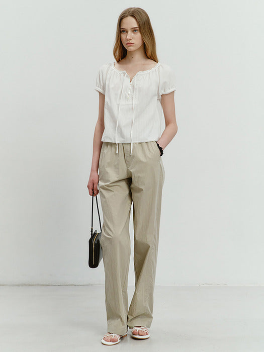 Dunst Relaxed Banding Pants Light Khaki