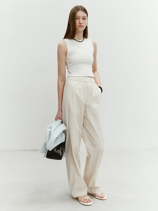 Dunst Relaxed Banding Pants Ecru