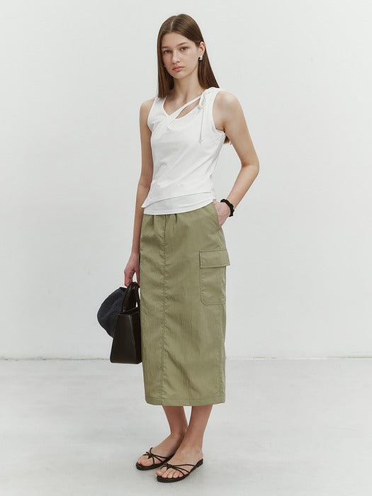 Dunst Layered Sleeveless Top Ivory
