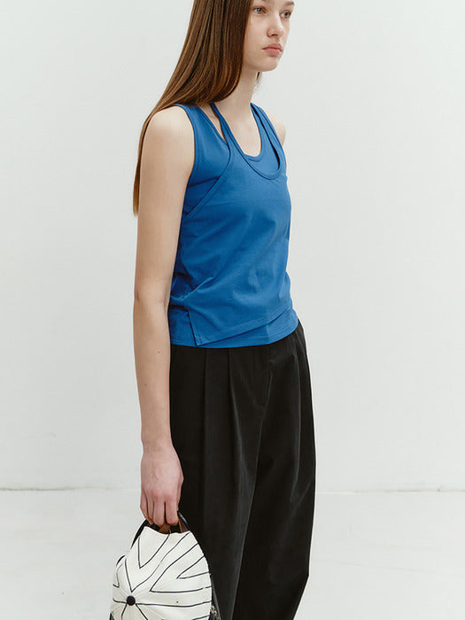 Dunst Layered Sleeveless Top Blue