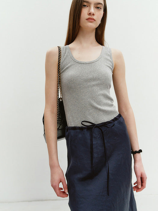 Dunst Essential Tank Top Melange Grey