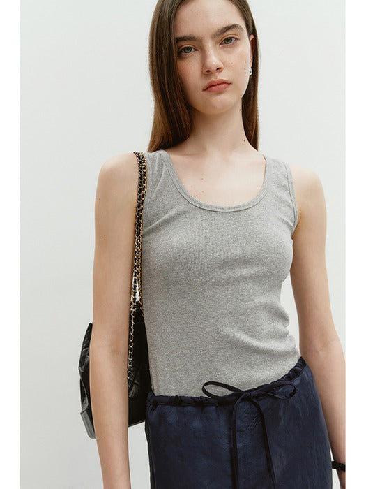 Dunst Essential Tank Top Melange Grey