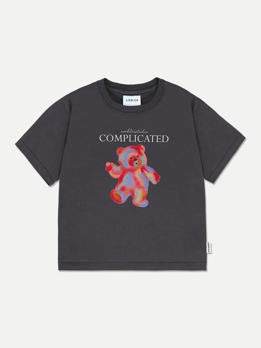 [ambler] Complicated Crop T-Shirts ACR503 (Dark-Gray)