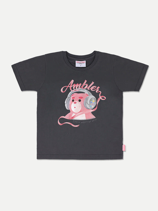 [ambler] y2k belly Crop T-Shirts BS301 (Dark-Gray)