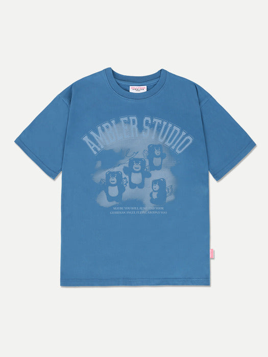 [ambler] Angel Belly Over T-Shirts BS302 (Blue)