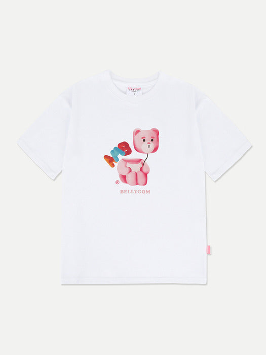 [ambler] Belly ballon Over T-Shirts BS303 (White)