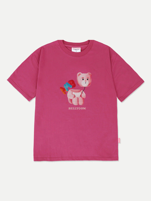 [ambler] Belly ballon Over T-Shirts BS303 (Pink)