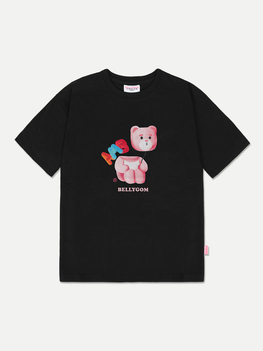 [ambler] Belly ballon Over T-Shirts BS303 (Black)