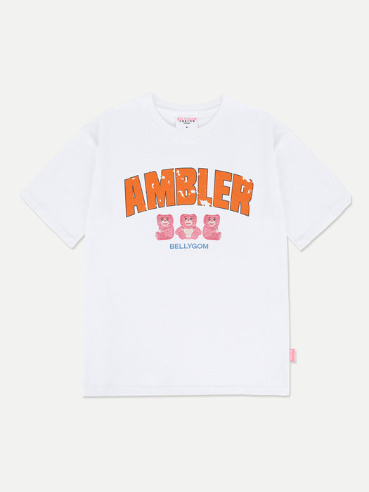 [ambler] Three belly Over T-Shirts BS304 (White)