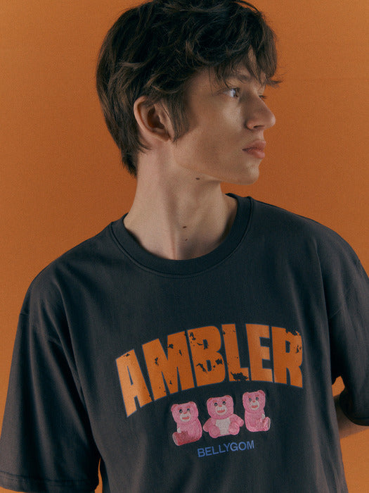 [ambler] Three belly Over T-Shirts BS304 (Dark-Gray)