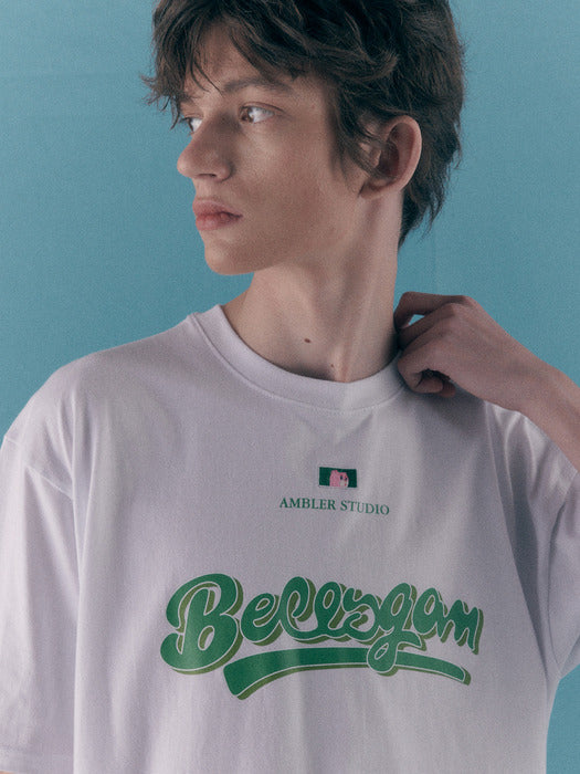 [ambler] Bellygom varsity Over T-Shirts BS306 (White)