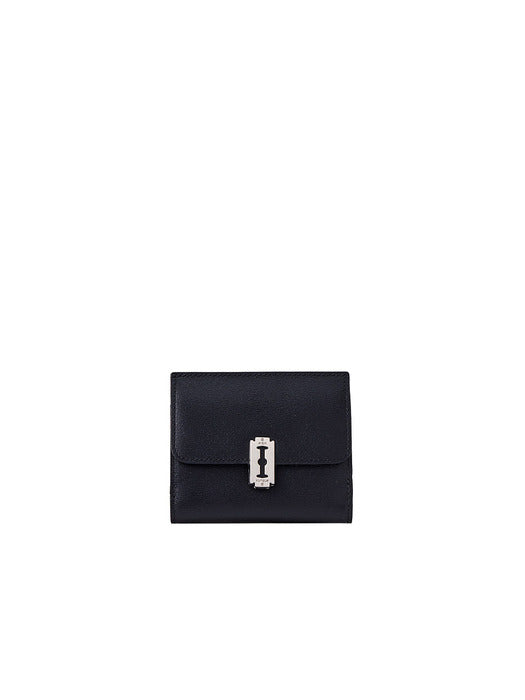 [vunque] Magpie Flap Half Wallet (Black)