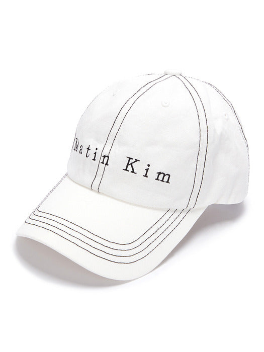 MATIN STITCH BALL CAP IN WHITE