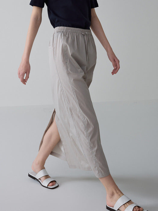 Facade Pattern Essential Banding Skirt soft grey