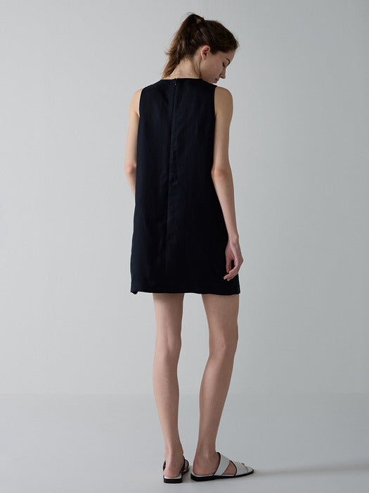 Facade Pattern Classic Mini Dress black