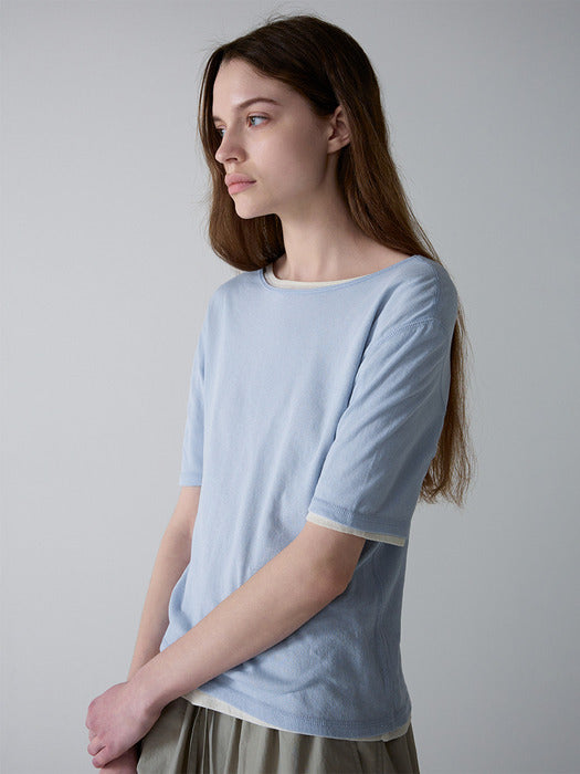 [facade pattern] Breeze Scoop Neck T-Shirt (4 colors)