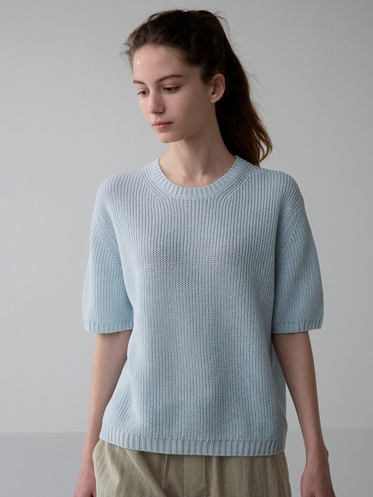 Facade Pattern Knitwear - sky