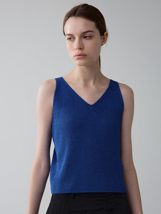 [facade pattern] Cobalt Paper Knit Top